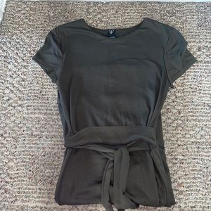 Olive green body con dress